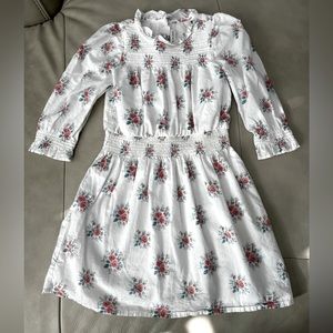 Janie and Jack size 5 smocked high neck dress white